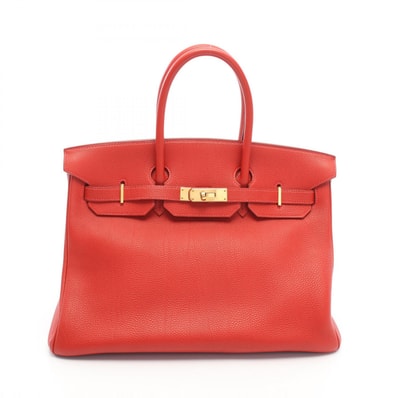 エルメス HERMES バーキン35 ハンドバッグ バッグ レザー トゴ トゴ ルージュヴィフ □H刻印(2004年製造) レディース レッド系 【中古】