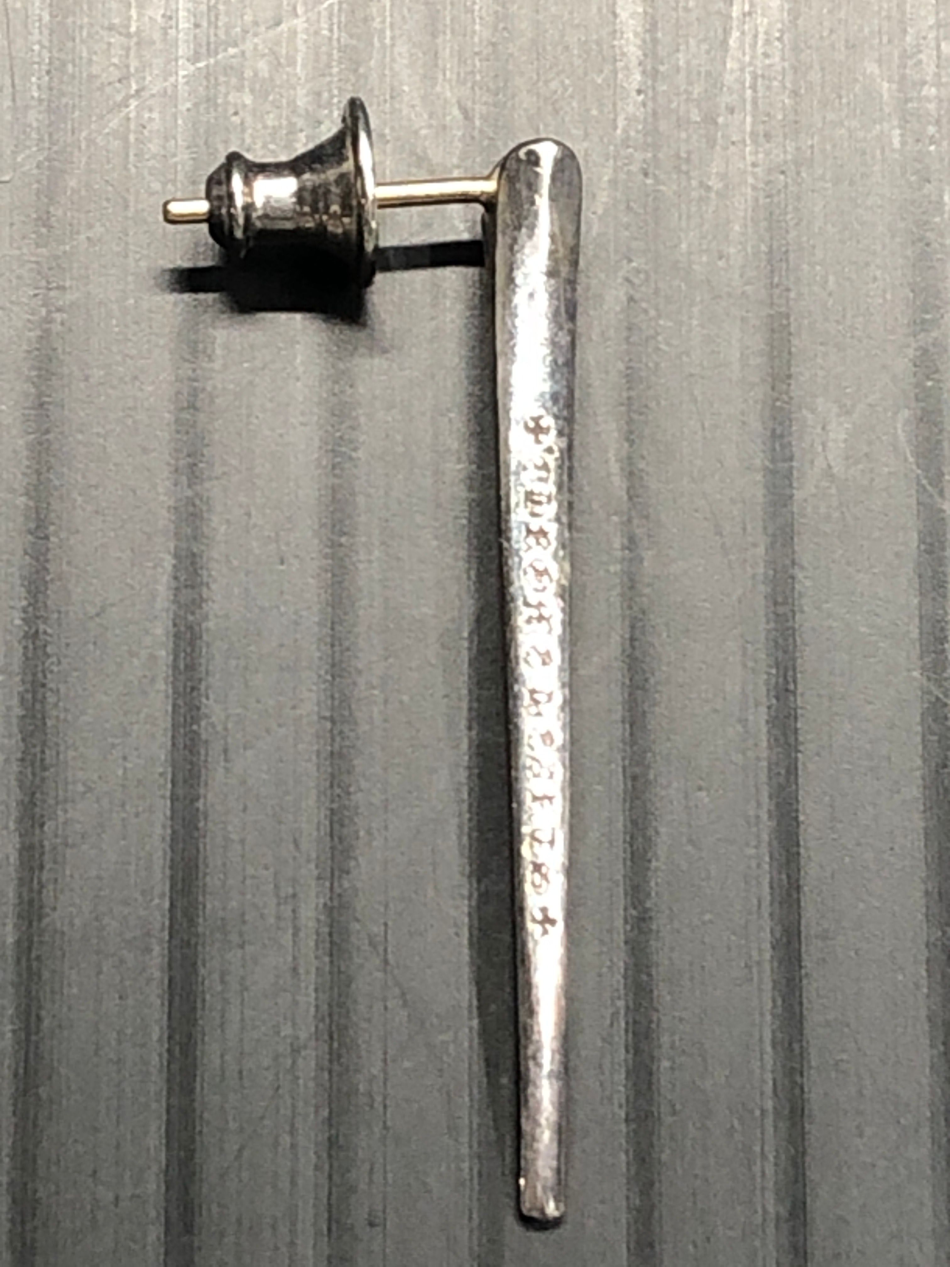 Chrome Hearts Long Crosstail Earring Left Side "Silver"