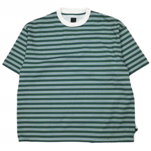 DAIWA PIER39 ダイワ ピア39 24SS TECH DRAWSTRING MULTI BORDER S/S TEE テックドローストリングングマルチボーダーショートスリーブTシャツ BE-35024 XL(JP) GREEN/BLUE 半袖