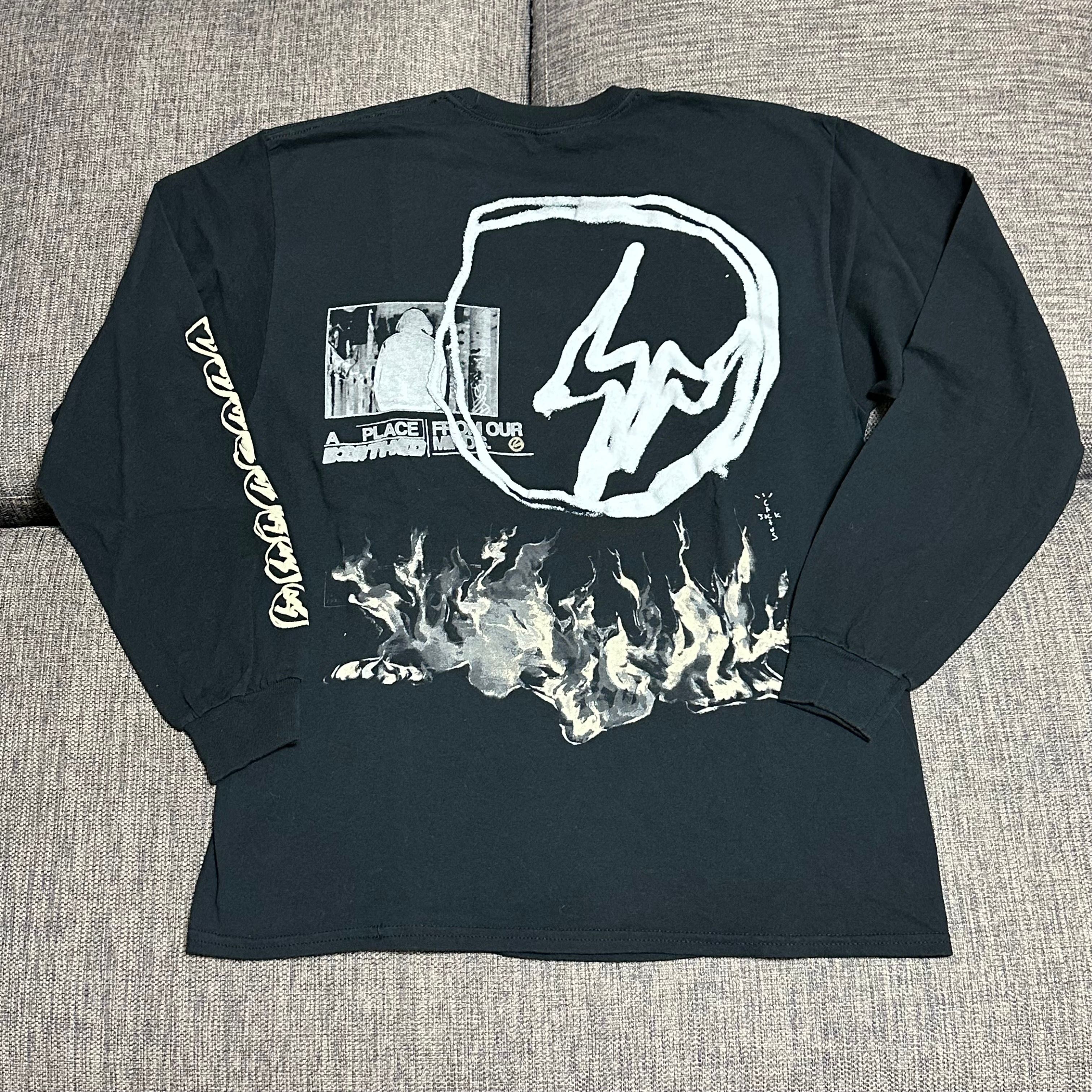 Travis Scott Cactus Jack For Fragment Logo L S "Black"