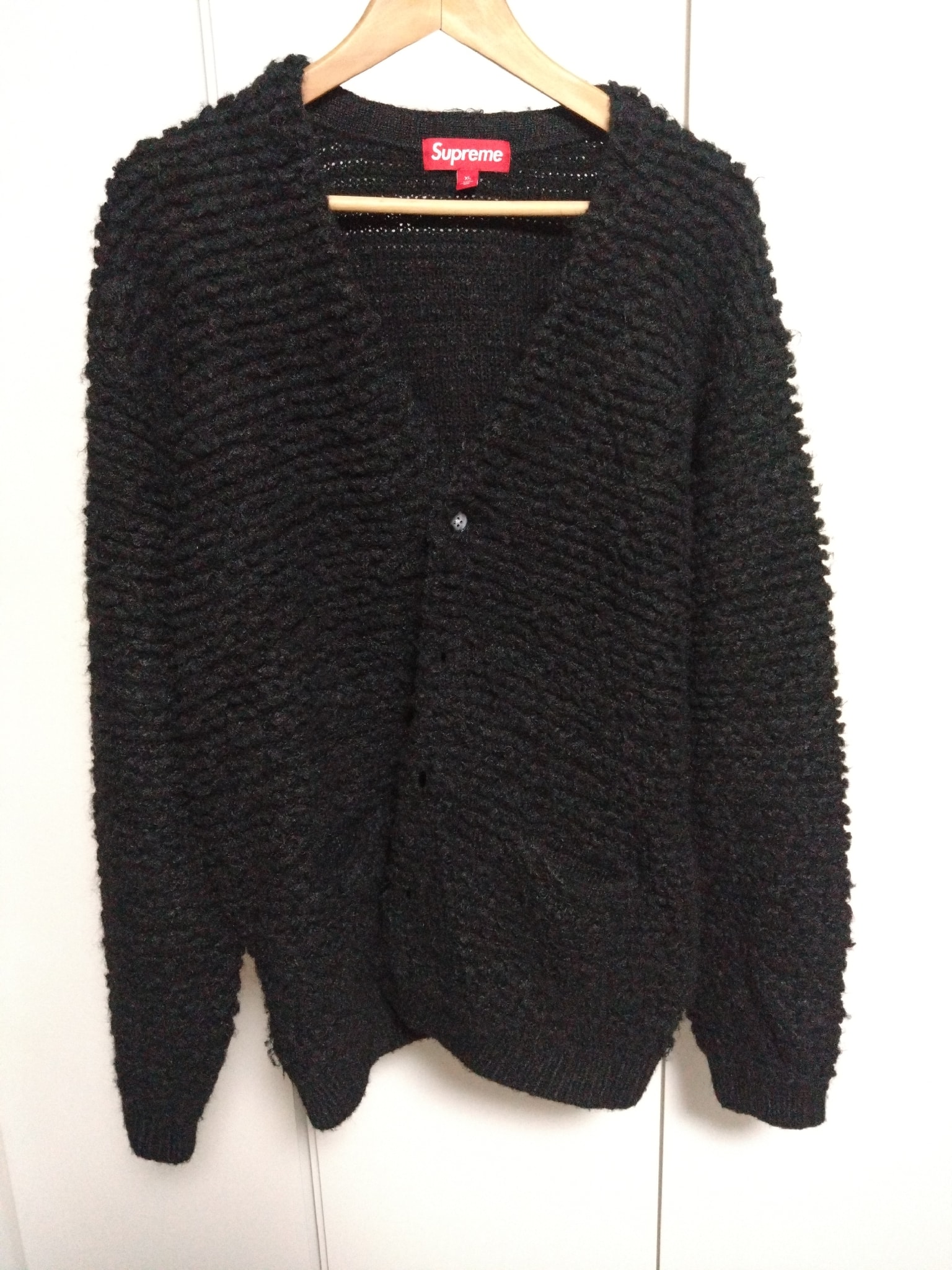 Supreme Textured Knotted Cardigan "Black"