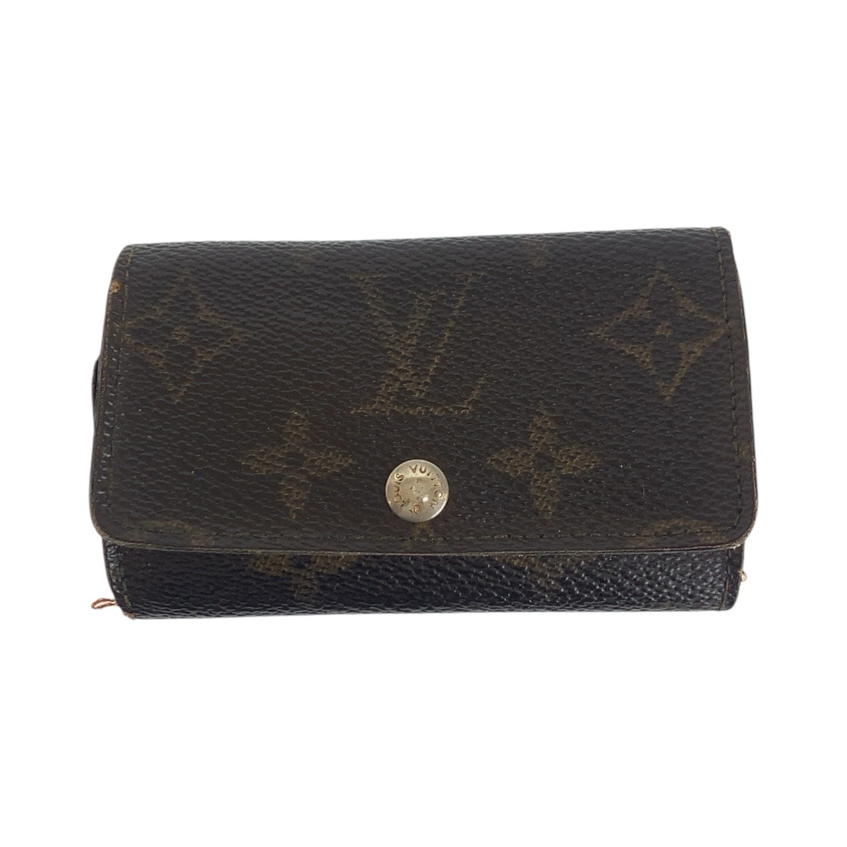 LOUIS VUITTON ルイヴィトン モノグラム ミュルティクレ6 ブラウン ゴールド金具 PVC キーケース 6連 男女兼用 505256 【中古】