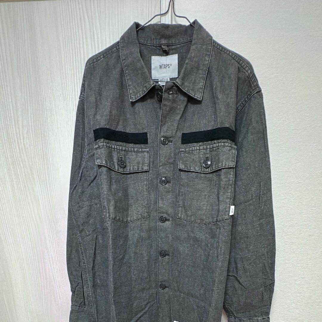 WTAPS 18SS Buds LS Lico. Chambray-Bk/X03