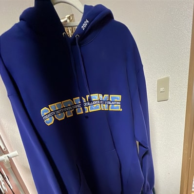 Supreme Collegiate Acronym Hooded Sweatshirt "Blue"