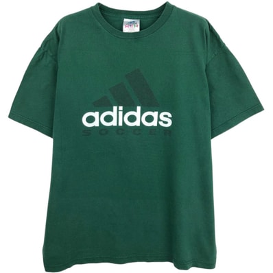 古着 90~00年代 アディダス adidas ロゴプリントTシャツ USA製 メンズS相当/eaa662506