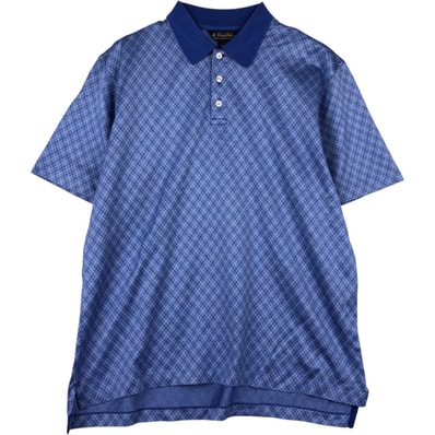 古着 ブルックスブラザーズ Brooks Brothers 総柄 半袖 ポロシャツ メンズM相当/eaa620781