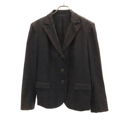 BURBERRY LONDON バーバリーロンドン チェック柄 テーラードジャケット 40 ブラック 三陽商会