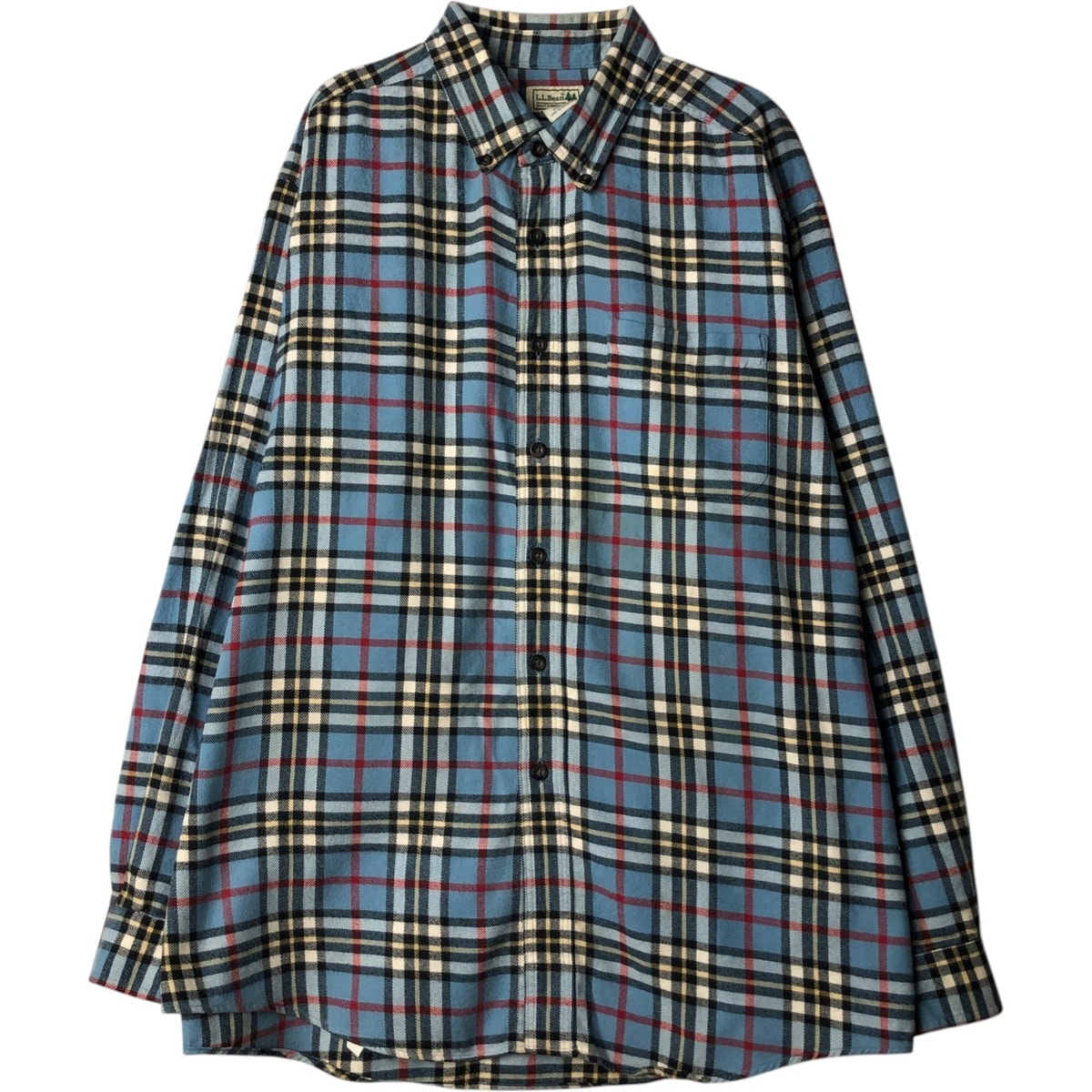 古着 エルエルビーン L.L.Bean タータンチェック 長袖 ボタンダウン ライトネルチェックシャツ メンズXL相当/eaa477852