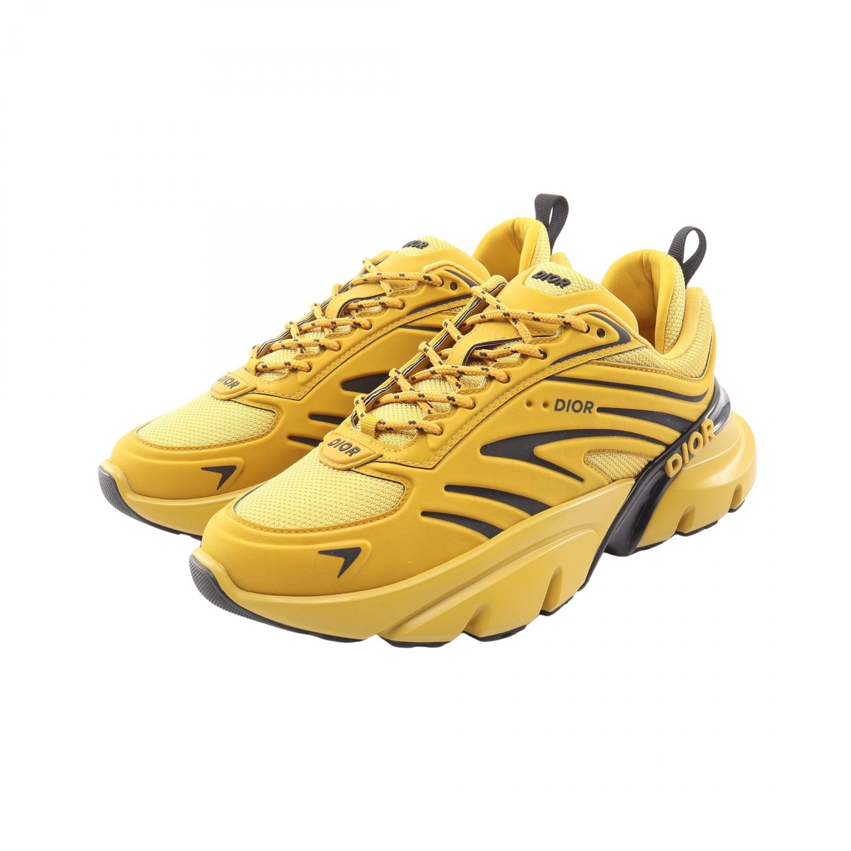 ディオール Dior B44 ブレード スニーカー 靴 ファブリック / ラバー メンズ イエロー系 / ブラック系 【中古】