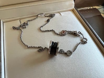 BVLGARI Save The Children Necklace "Black/Silver Ceramic"