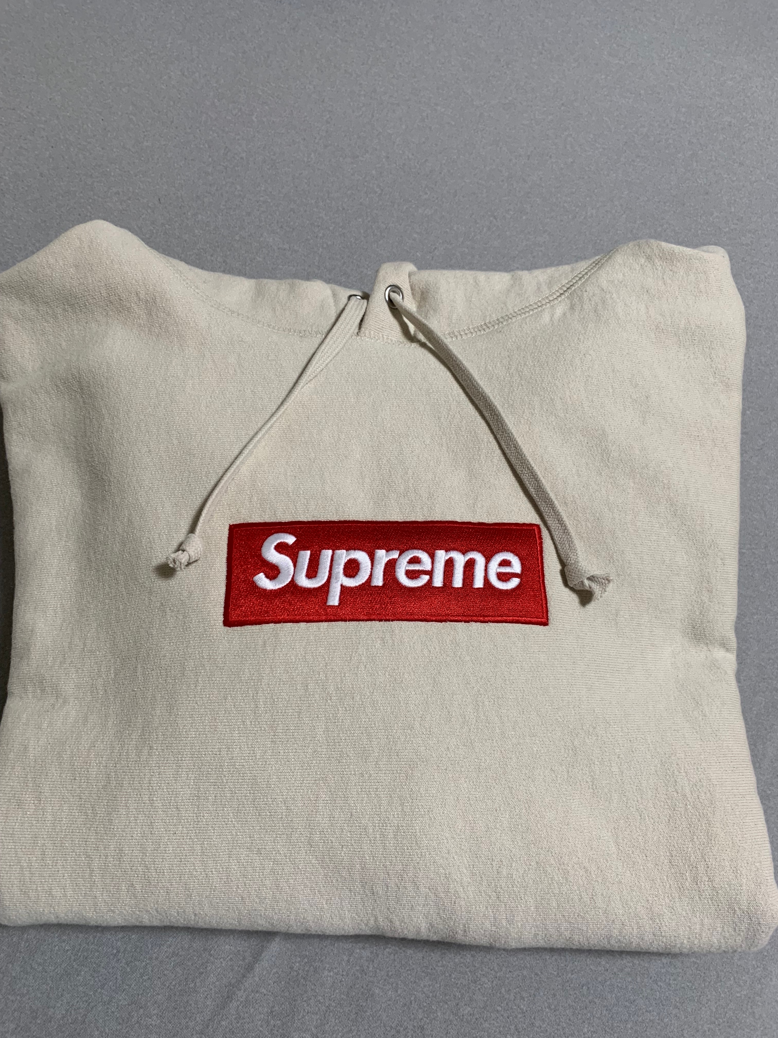 Supreme Box Logo Hooded Sweatshirt "Stone" (24FW)