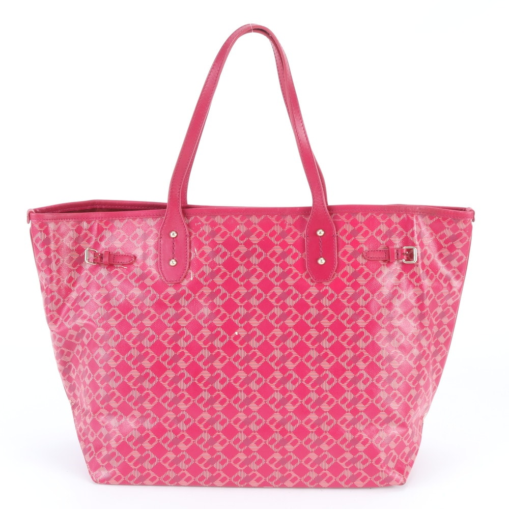 ■美品 バリー Bロゴトート バッグ レザー×コーティングキャンバス