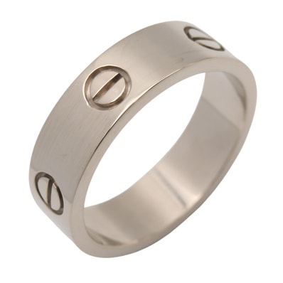 カルティエ CARTIER ラブリング リング・指輪 ジュエリー K18WG(ホワイトゴールド) メンズ レディース シルバー系 B4084700 【中古】