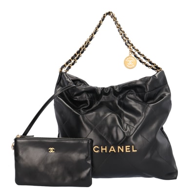 シャネル CHANEL 22 スモール ショルダーバッグ AS3260 ブラック レディース CHANEL 中古