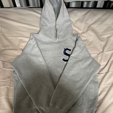 Supreme S Logo Hooded Sweatshirt "Heather Grey" (22FW)
