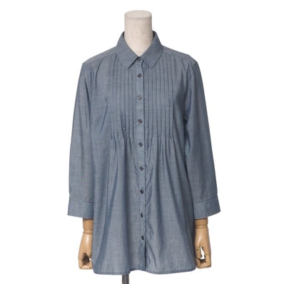 BURBERRY バーバリー ブラウス サイズ40 ブザム シャツ 七分袖 ロゴ ブランド古着【中古】20250501/RA4450