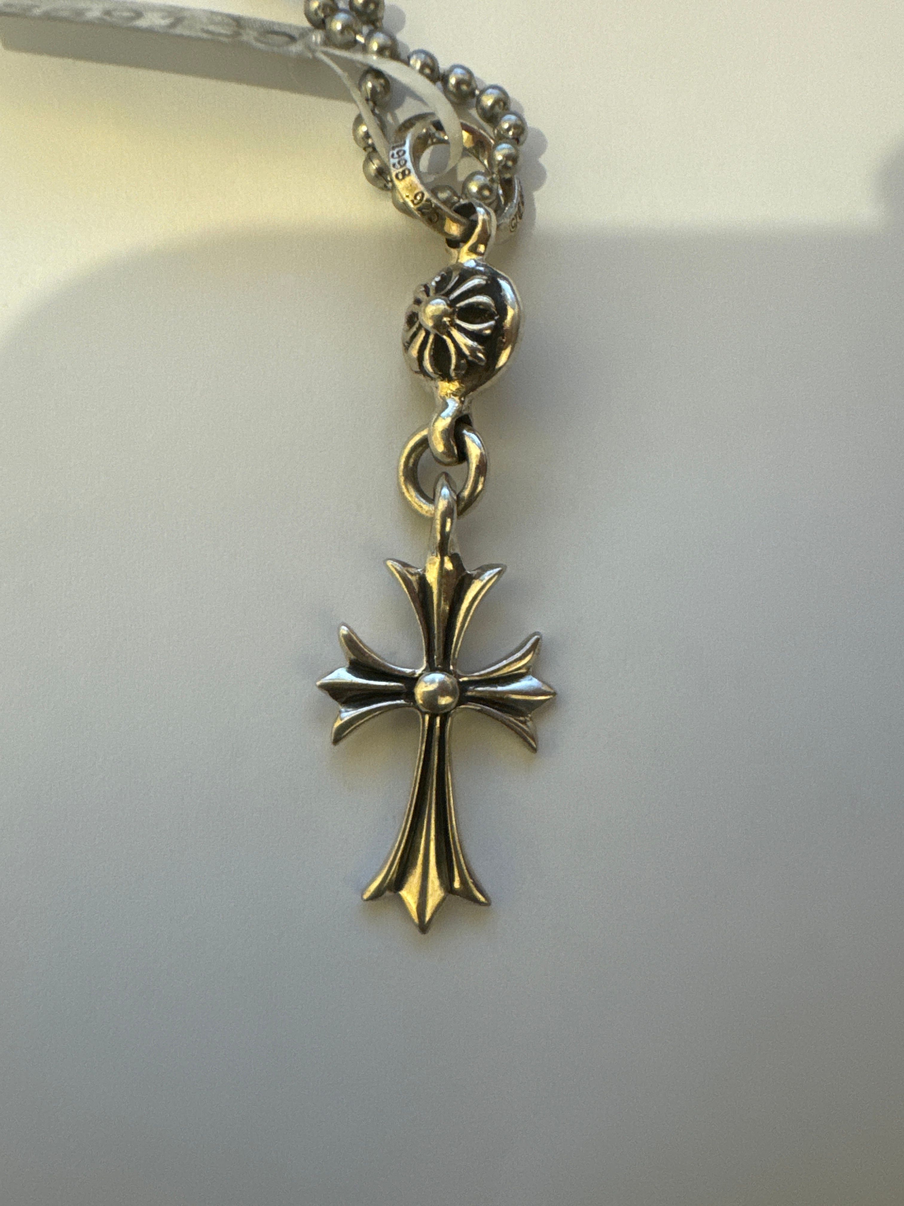 Chrome Hearts 1 Ball Tiny CH Cross Charm "Silver"