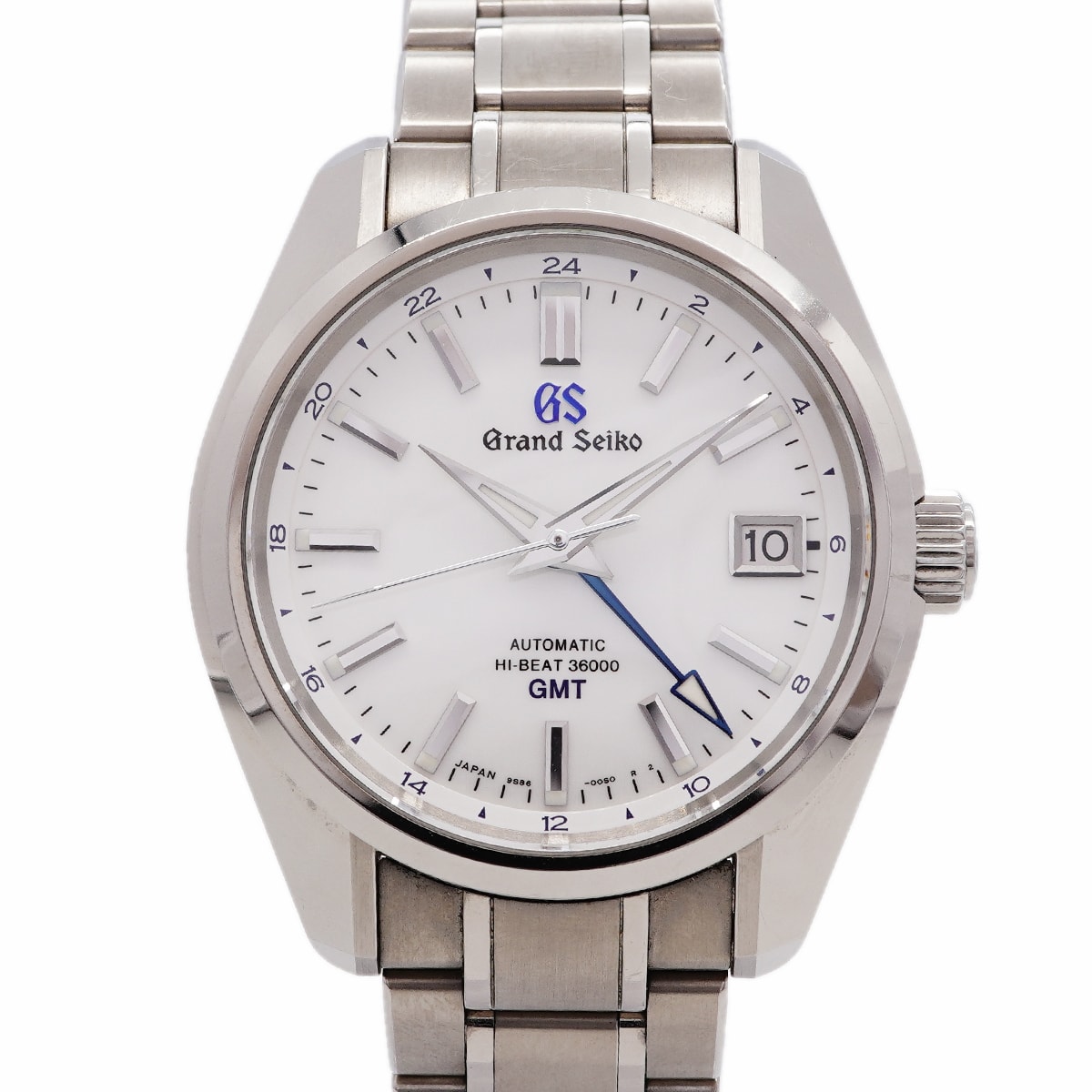 【6wib0132】セイコー グランドセイコー ヘリテージコレクション メカニカルハイビート GMT SBGJ255/9S86-00R0 白文字盤【中古】腕時計 メンズ