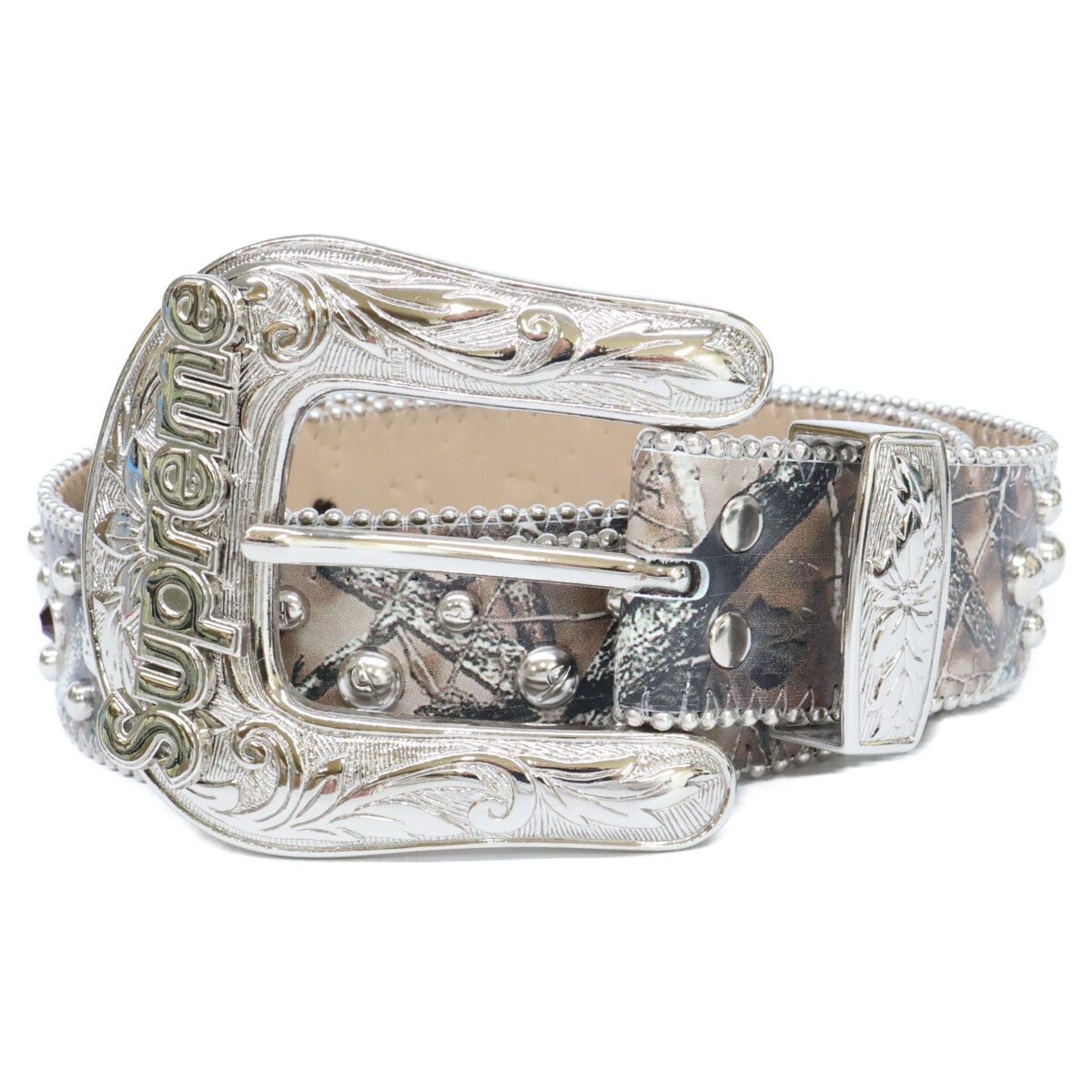 Supreme Repeat Leather Belt 