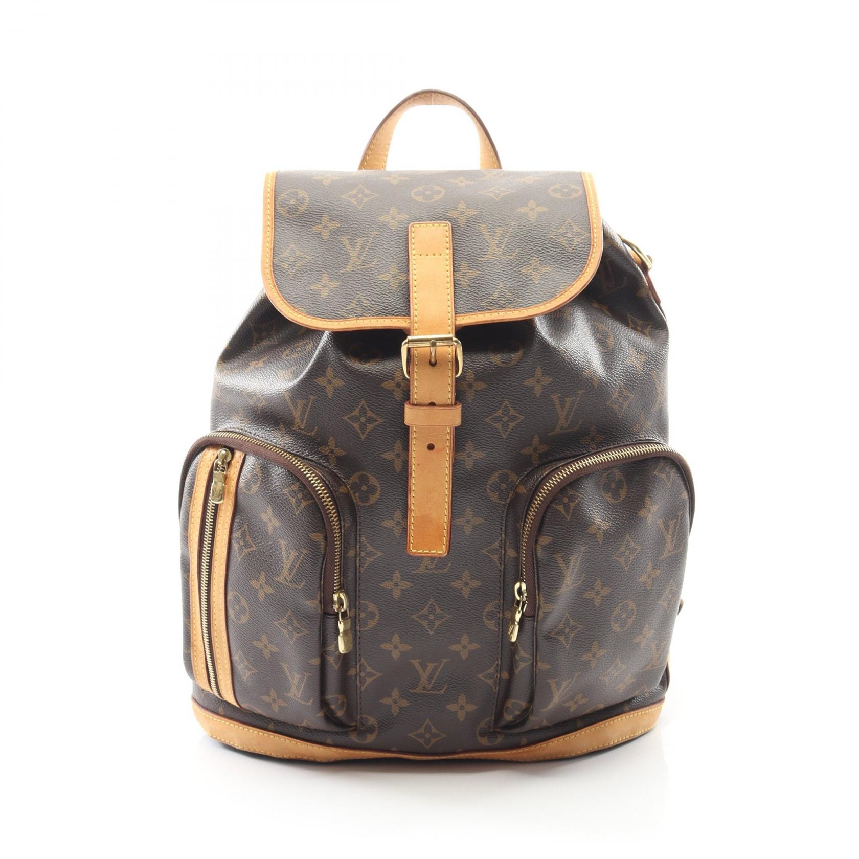ルイ・ヴィトン LOUIS VUITTON サックアド ボスフォール リュックサック バックパック バッグ PVCコーティングキャンバス レザー モノグラム レディース ブラウン系 M40107 【中古】