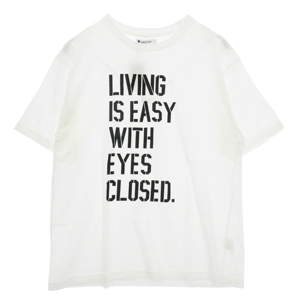 MINEDENIM マインデニム 2505-4005-00XL2 LIVING IS EASY WITH EYES CLOSED 半袖 Tシャツ カットソー ホワイト系 XL【中古】
