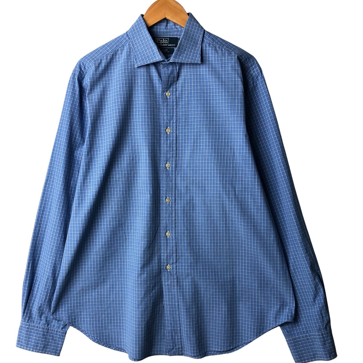 古着 ラルフローレン Ralph Lauren POLO by Ralph Lauren REGENT CLASSIC FIT ワイドカラー 長袖 コットンチェックシャツ メンズXL相当/eaa586485