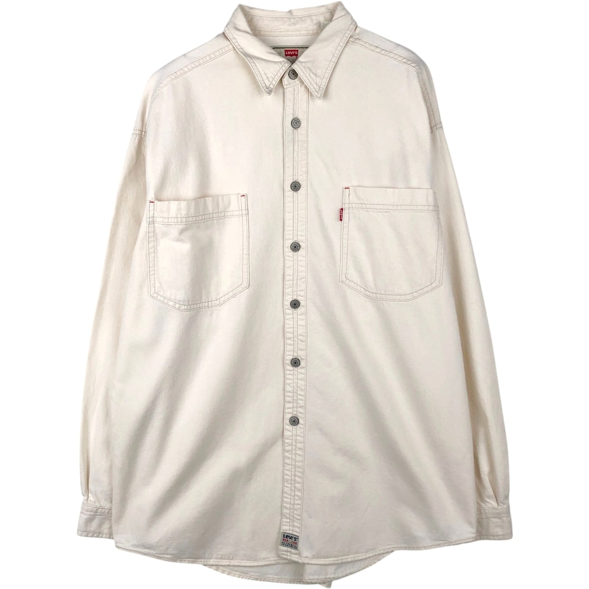 古着 90~00年代 リーバイス Levi's RED TAB 長袖 ホワイトデニムシャツ メンズL相当 ヴィンテージ/eaa652052