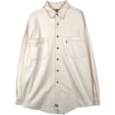 古着 90~00年代 リーバイス Levi's RED TAB 長袖 ホワイトデニムシャツ メンズL相当 ヴィンテージ/eaa652052