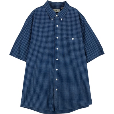 古着 70~80年代 エルエルビーン L.L.Bean 半袖 ボタンダウン チェックシャツ メンズL相当 ヴィンテージ/eaa625538