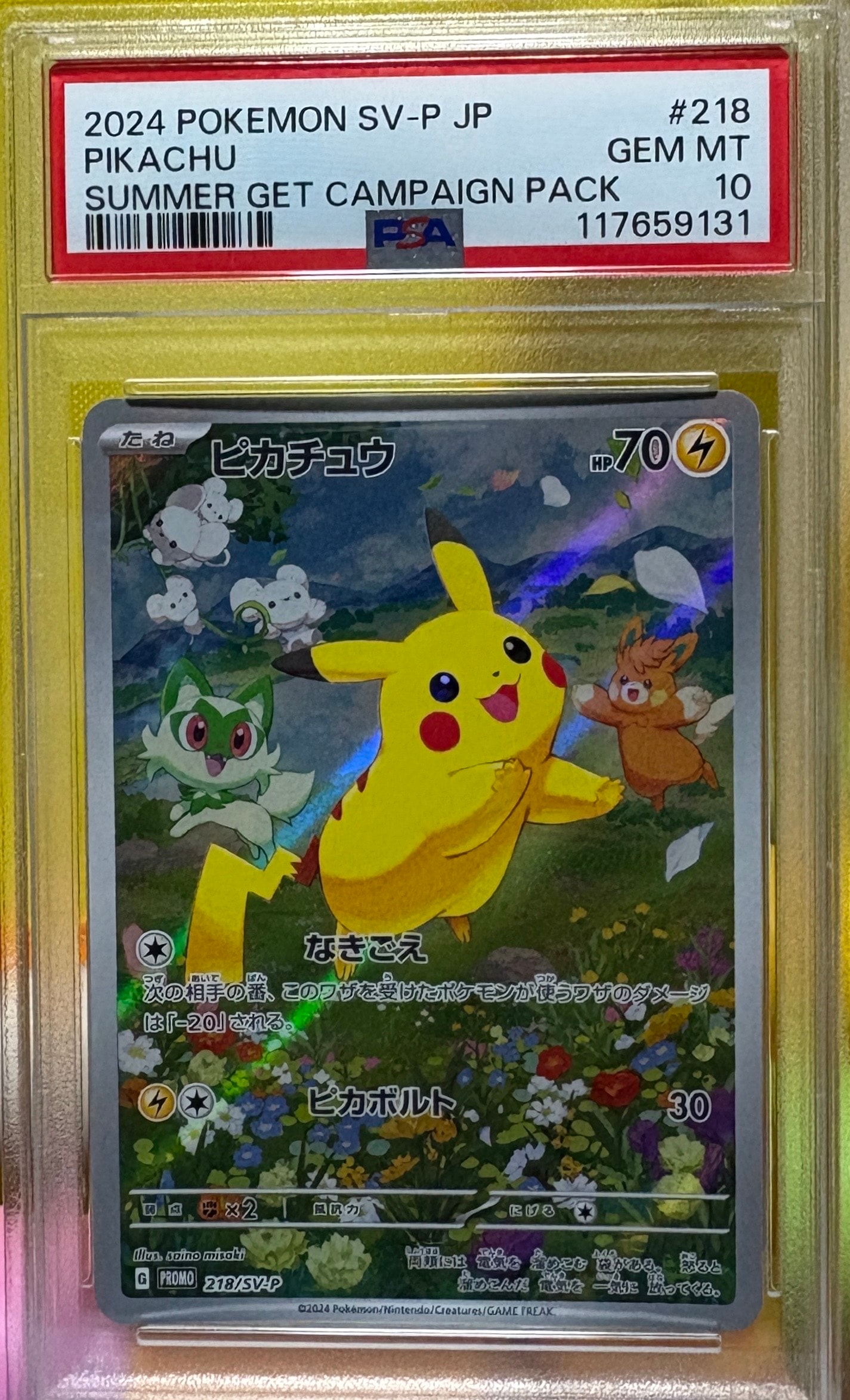 ピカチュウ P [SV-P 218](プロモカードパック「ポケカの夏がキタ!プロモカードGetキャンペーン!」)