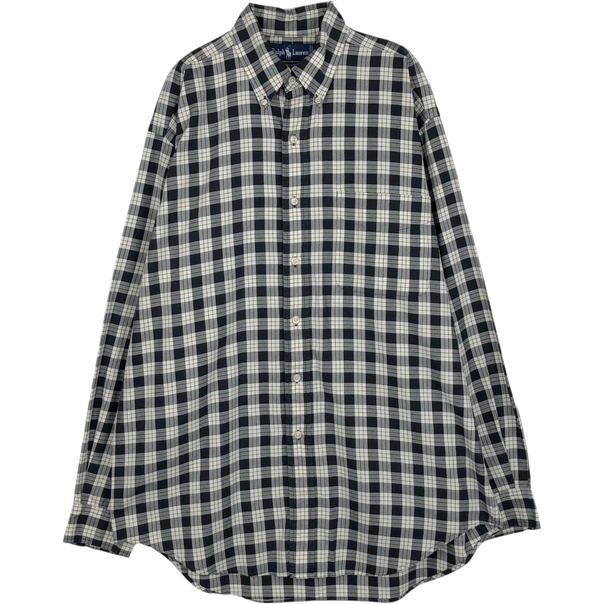 古着 ラルフローレン Ralph Lauren BLAIRE 長袖 ボタンダウンチェックシャツ メンズM相当/eaa650122
