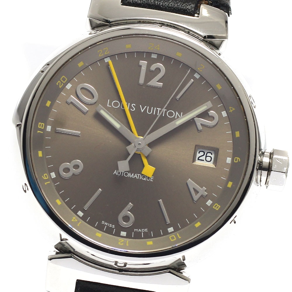 ★保 ルイ・ヴィトン タンブール デイト GMT Q1132 メンズ 【中古】