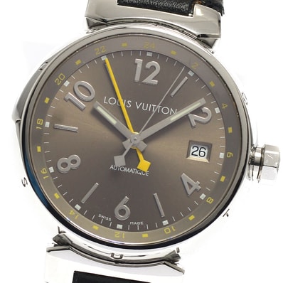 ★保 ルイ・ヴィトン タンブール デイト GMT Q1132 メンズ 【中古】