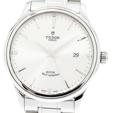 ★保 チュードル スタイル デイト 3Pダイヤ 12700 メンズ 【中古】