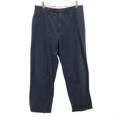 LAUREN RALPH LAUREN ローレンラルフローレン ストライプ柄 スラックスパンツ W34 ネイビー