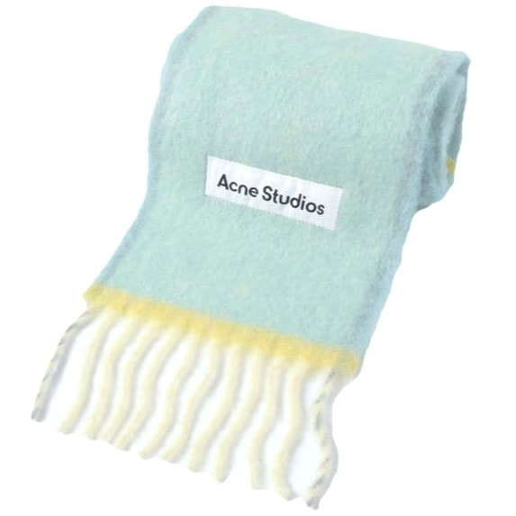 新品 Acne Studios アクネストゥディオズ 25AW イタリア製 WOOL MOHAIR SCARF NARROW ウールモヘアスカーフ ナロー FN-UX-SCAR000328 LIGHT BLUE マフラー ユニセックス 定価47,300円