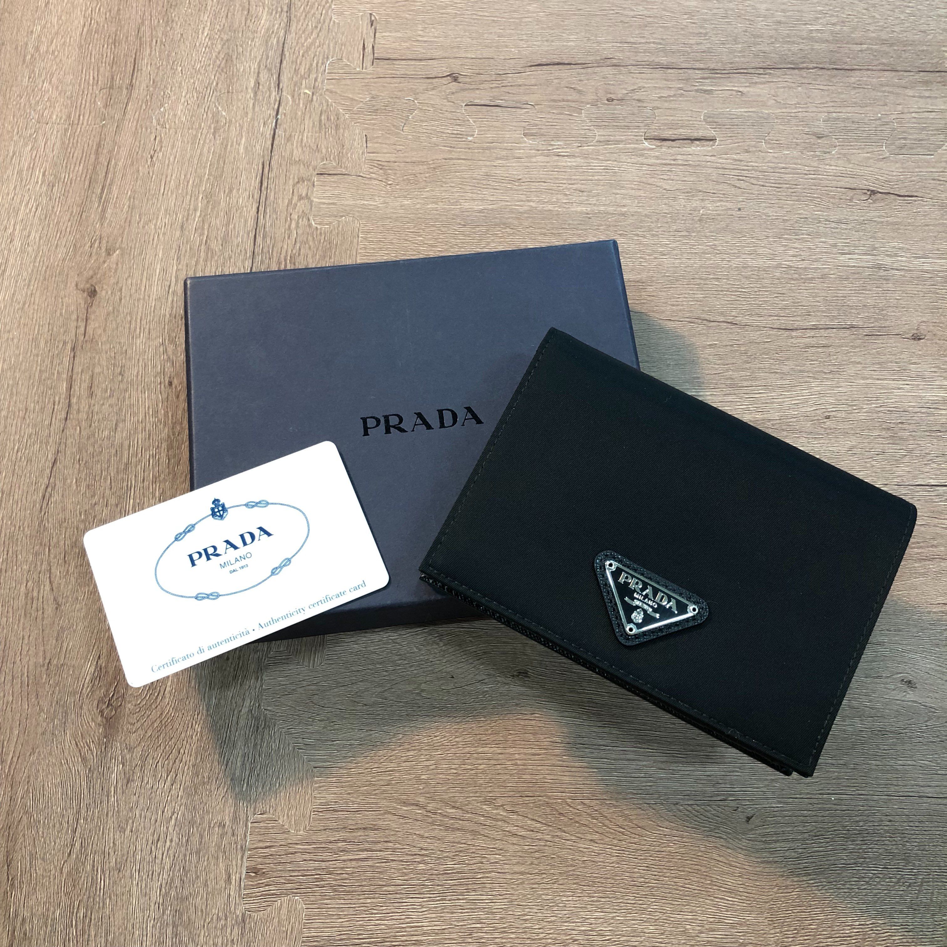 PRADA Nylon Compact Wallet ”Black”