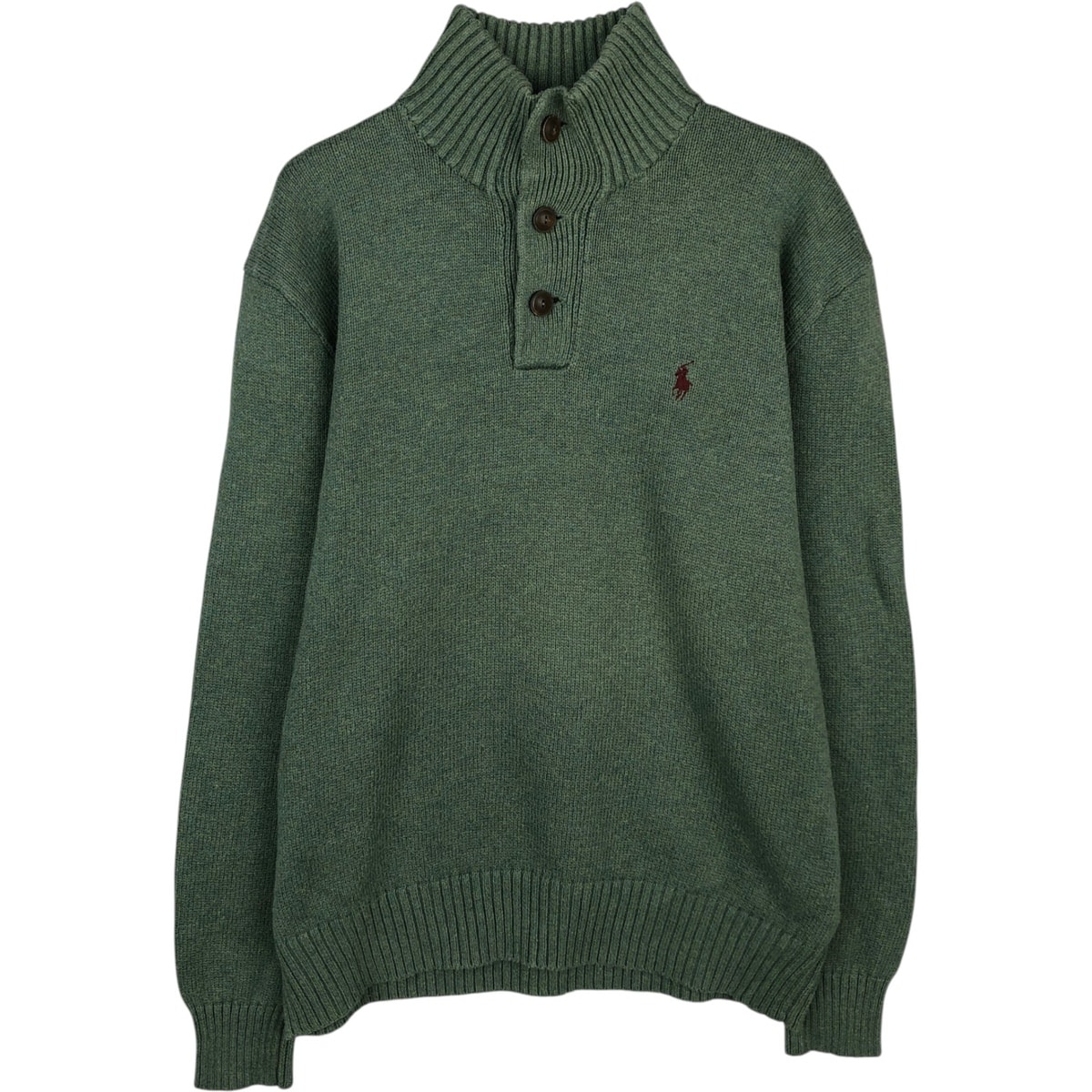 古着 ラルフローレン Ralph Lauren POLO RALPH LAUREN ハイネック コットンニットセーター メンズM相当/eaa627402
