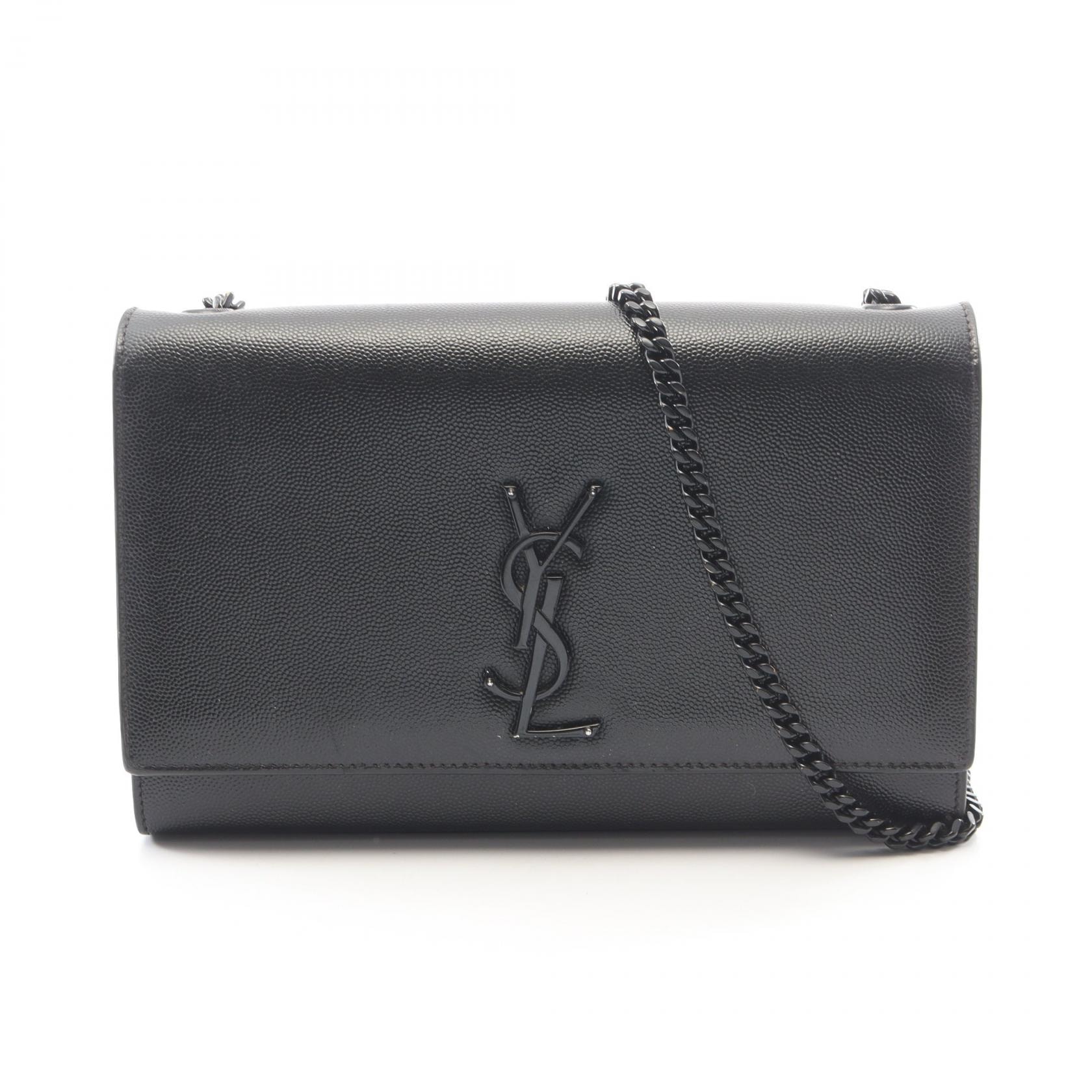 サンローランパリ SAINT LAURENT PARIS ケイト ショルダーバッグ バッグ レザー レディース ブラック系 364021 【中古】