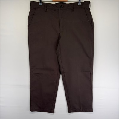 古着 レッドキャップ RED KAP パンツ ジッパーフライ ストレート ワークパンツ チノパン センタープレス w38 ブラウン系 メンズ