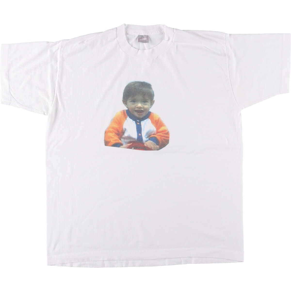 古着 90年代 フルーツオブザルーム FRUIT OF THE LOOM 誰やねん フォトTシャツ USA製 メンズXL相当 ヴィンテージ/eaa560733