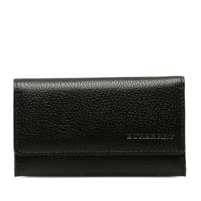 バーバリー ノバチェック キーケース 5連 ブラック レザー メンズ BURBERRY 【中古】