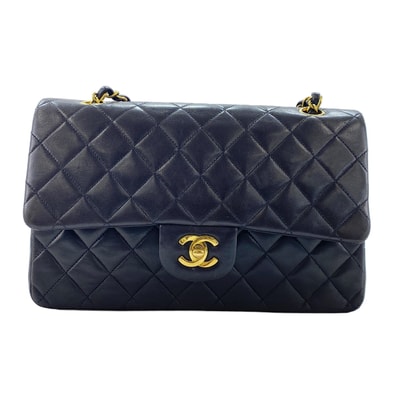 シャネル CHANEL ラムスキン マトラッセ25 ダブルフラップ ショルダーバッグ【中古】