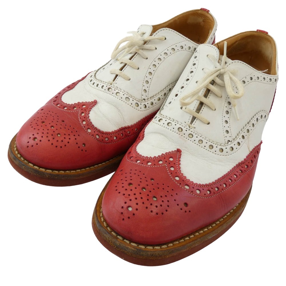 CHURCH'S チャーチ その他靴 6953 DOWNTON ダントン バイカラー ウィングチップ レザーシューズ レッド系 10【中古】