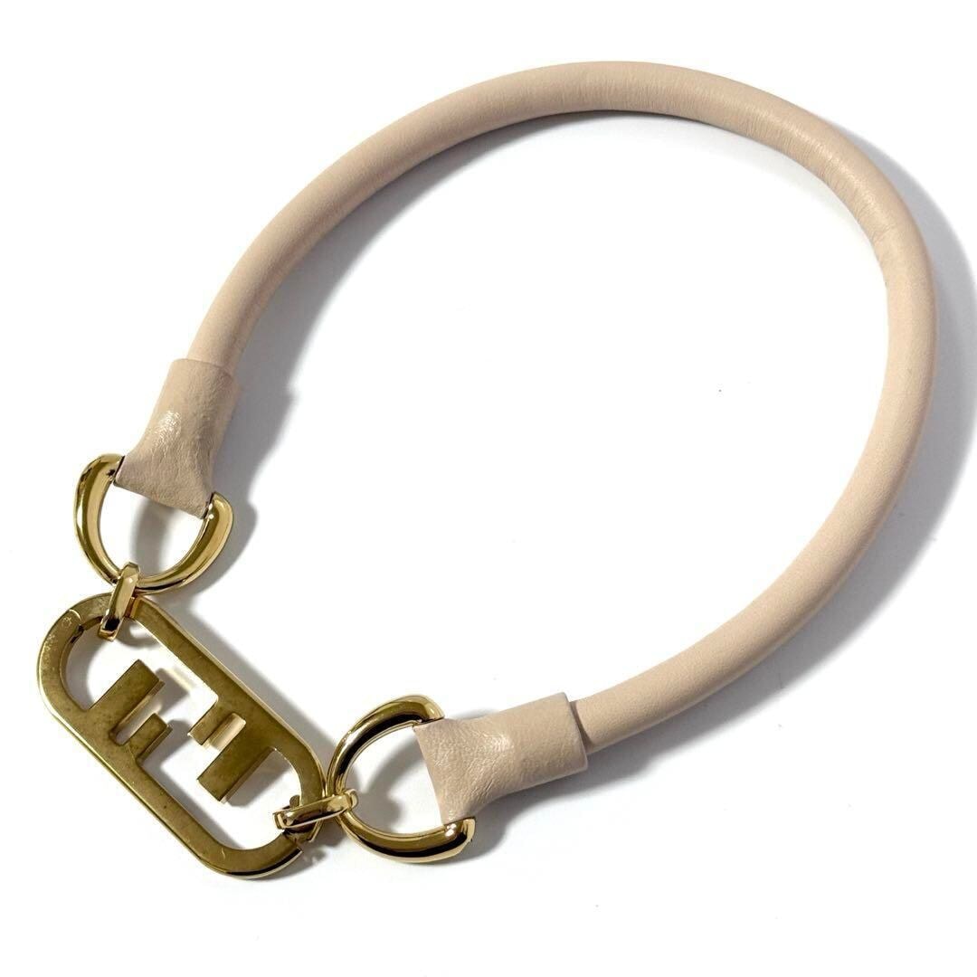 【定価10万】フェンディ オーロック レザー チョーカー ネックレス ペンダント