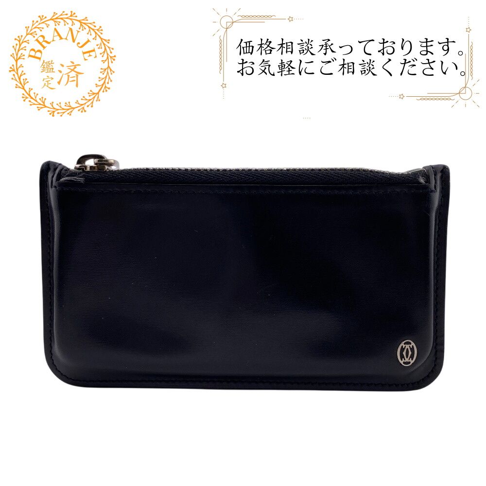 カルティエ CARTIER コインケース マストライン ブラック