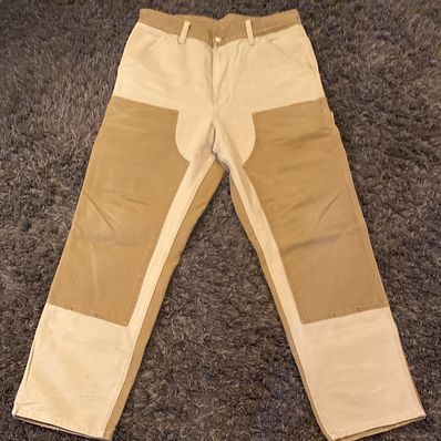 ダブルニー ワークパンツ キャメル