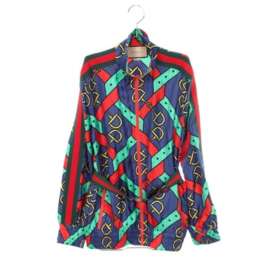グッチ GUCCI ホースビット シェリーライン 衣料品 アウター シルク レディース マルチカラー 【中古】