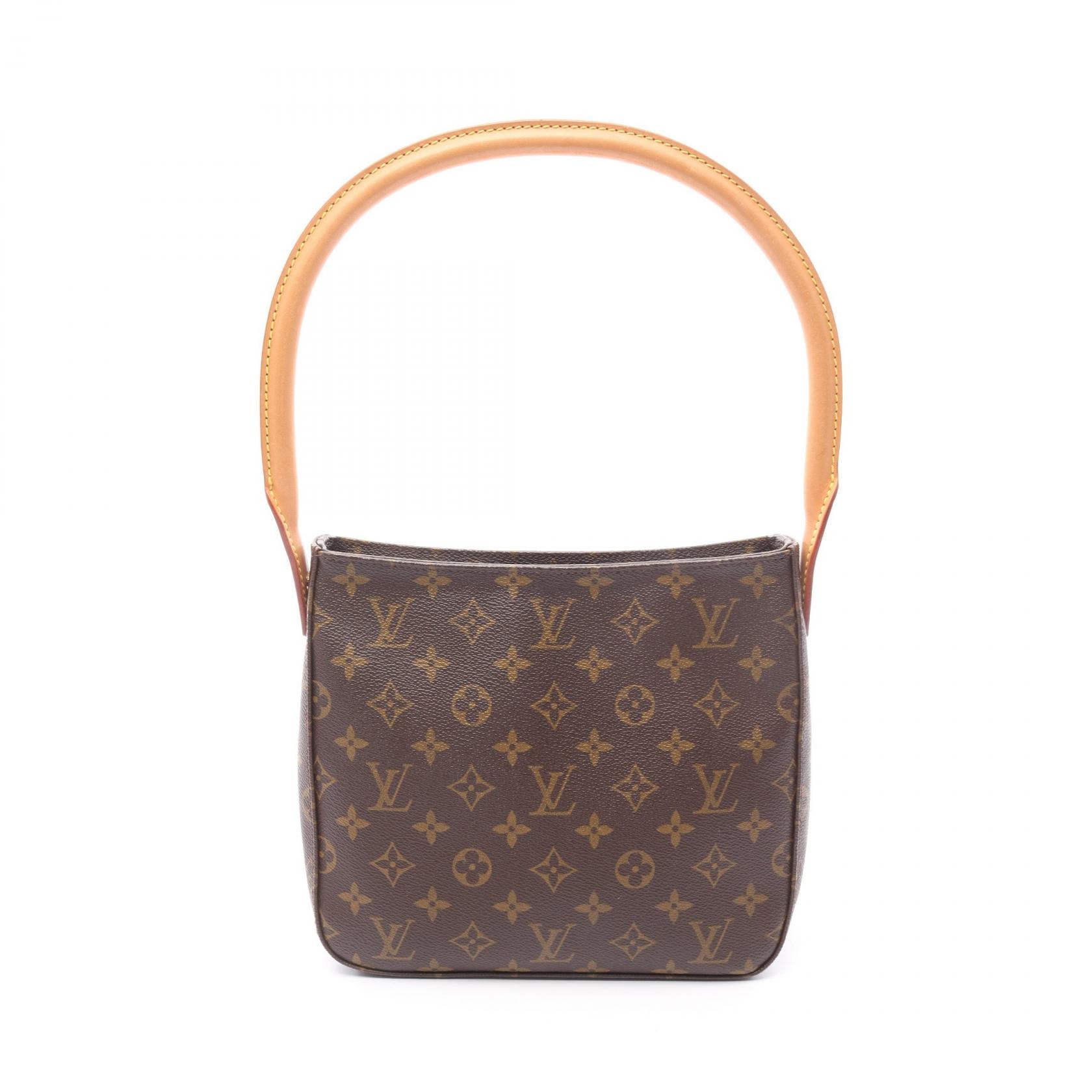 ルイ・ヴィトン LOUIS VUITTON ルーピングMM ショルダーバッグ バッグ PVCコーティングキャンバス レザー モノグラム レディース ブラウン系 M51146 【中古】