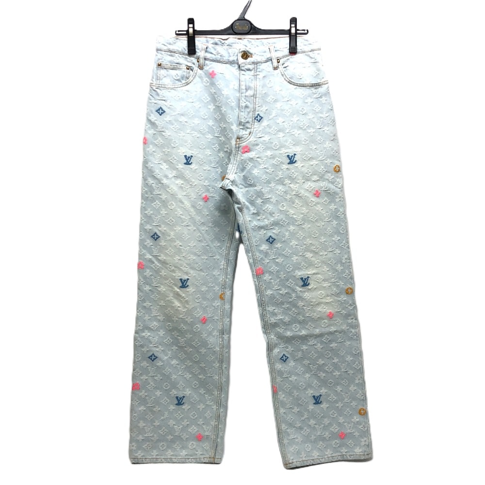 ルイヴィトン LOUIS VUITTON タイラーザクリエイター x ルイヴィトン モノグラム 1AFRXR デニムパンツ デニム ブルー 美品